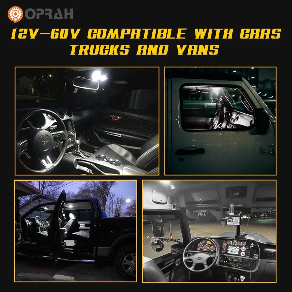 10pcs 12V 24V LED T10 W5W 194 168 Car Truck Signal Lights Canbus 2016SMD No Error Side Parking DRL Lamps Dome Reading Bulb Diode