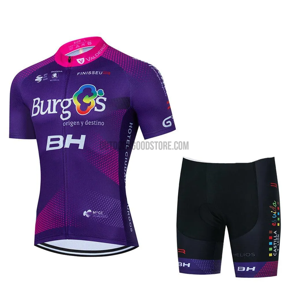 2022 BG Purple Cycling Bike Jersey Kit