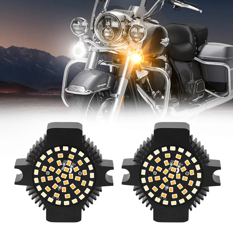 3.25" LED Combo For Harley Turn Signal Lights Bulb And Rear LED Brake Lights Softail Road King