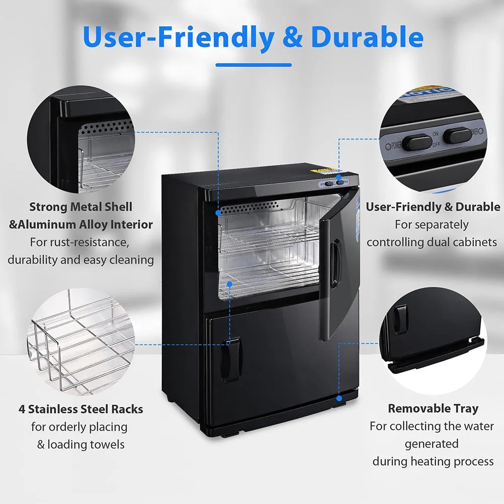 46L Towel Warmer Cabinet with Sterilizer 2in 1