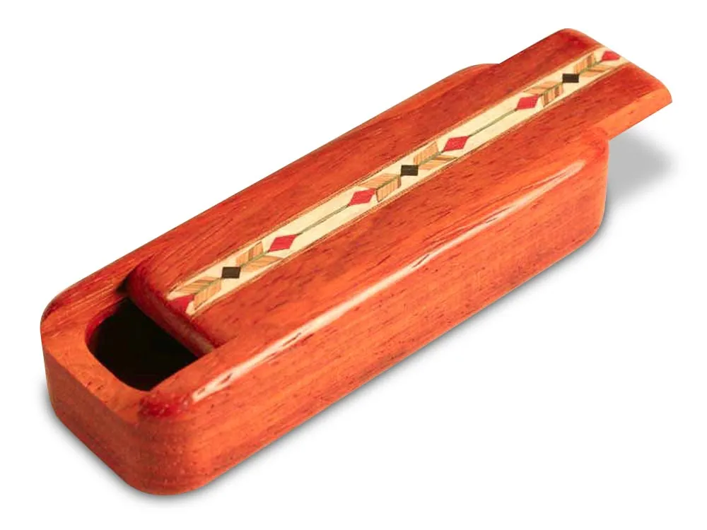4" Med Narrow Padauk - Arrows & Feathers Inlay