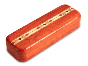4" Med Narrow Padauk - Arrows & Feathers Inlay
