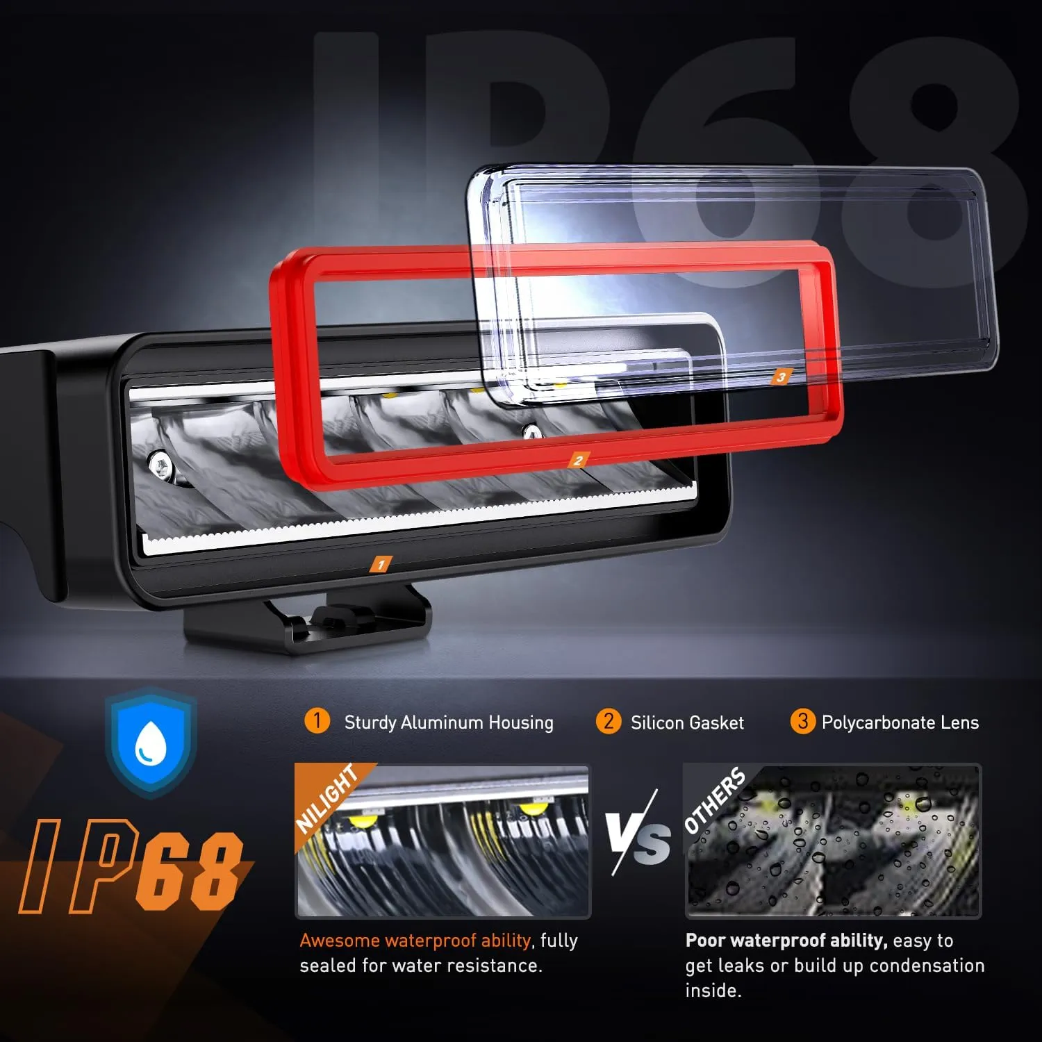 6.5 Inch 30W 3250LM Spot LED Light Bars (Pair) | 16AWG DT Wire