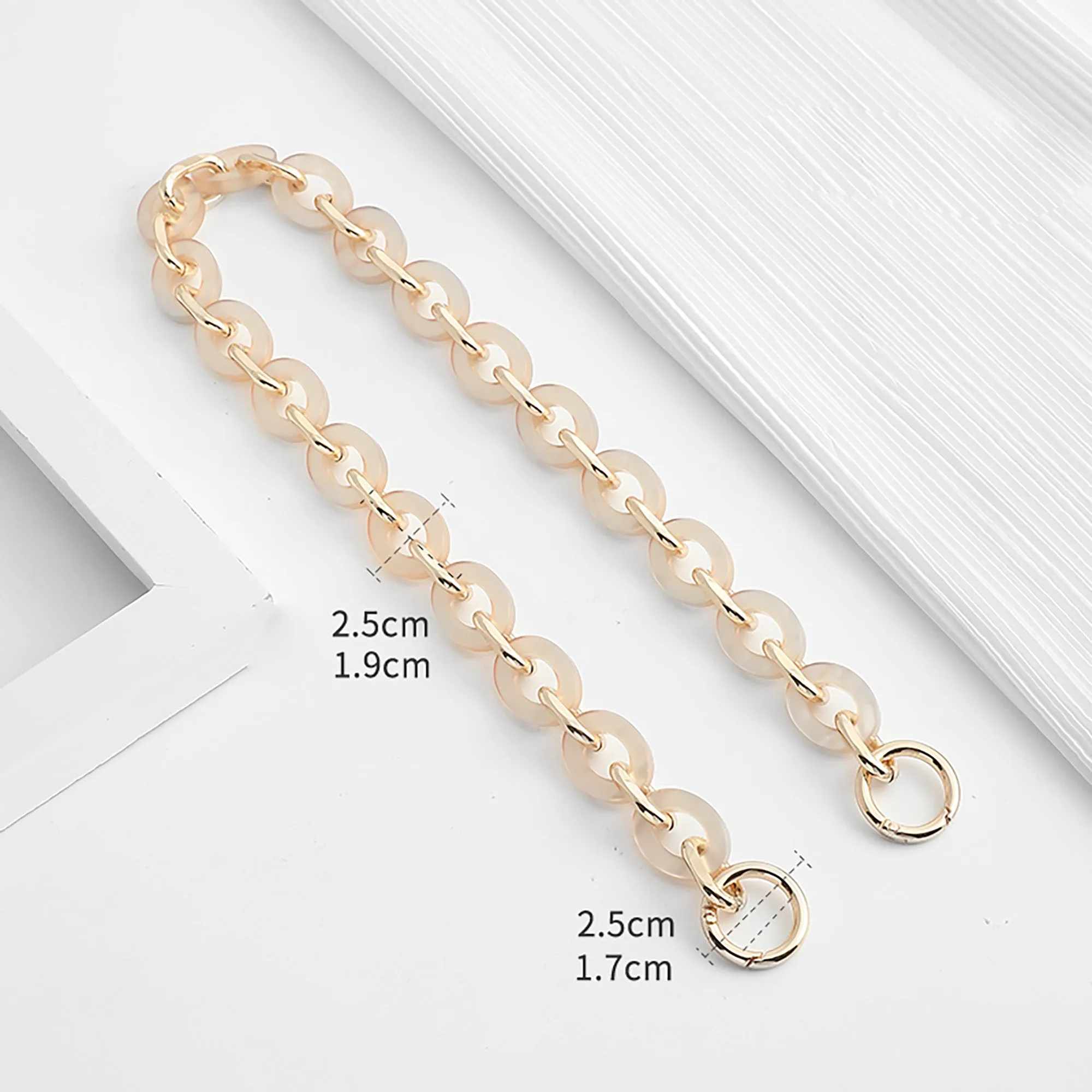 Acrylic chain bag suitable for Diane, shoulder bag replacement accessories, bag chain extension accessories, single shoulder bag chain