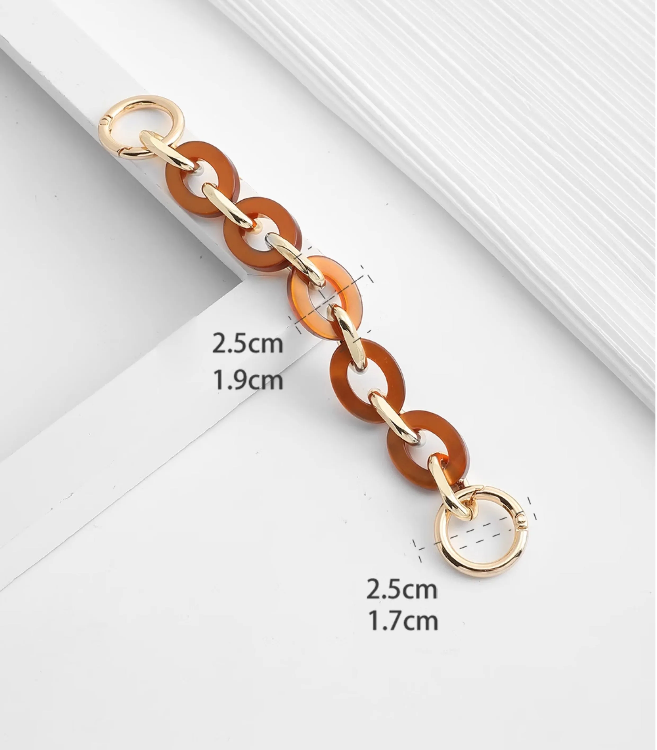 Acrylic chain bag suitable for Diane, shoulder bag replacement accessories, bag chain extension accessories, single shoulder bag chain