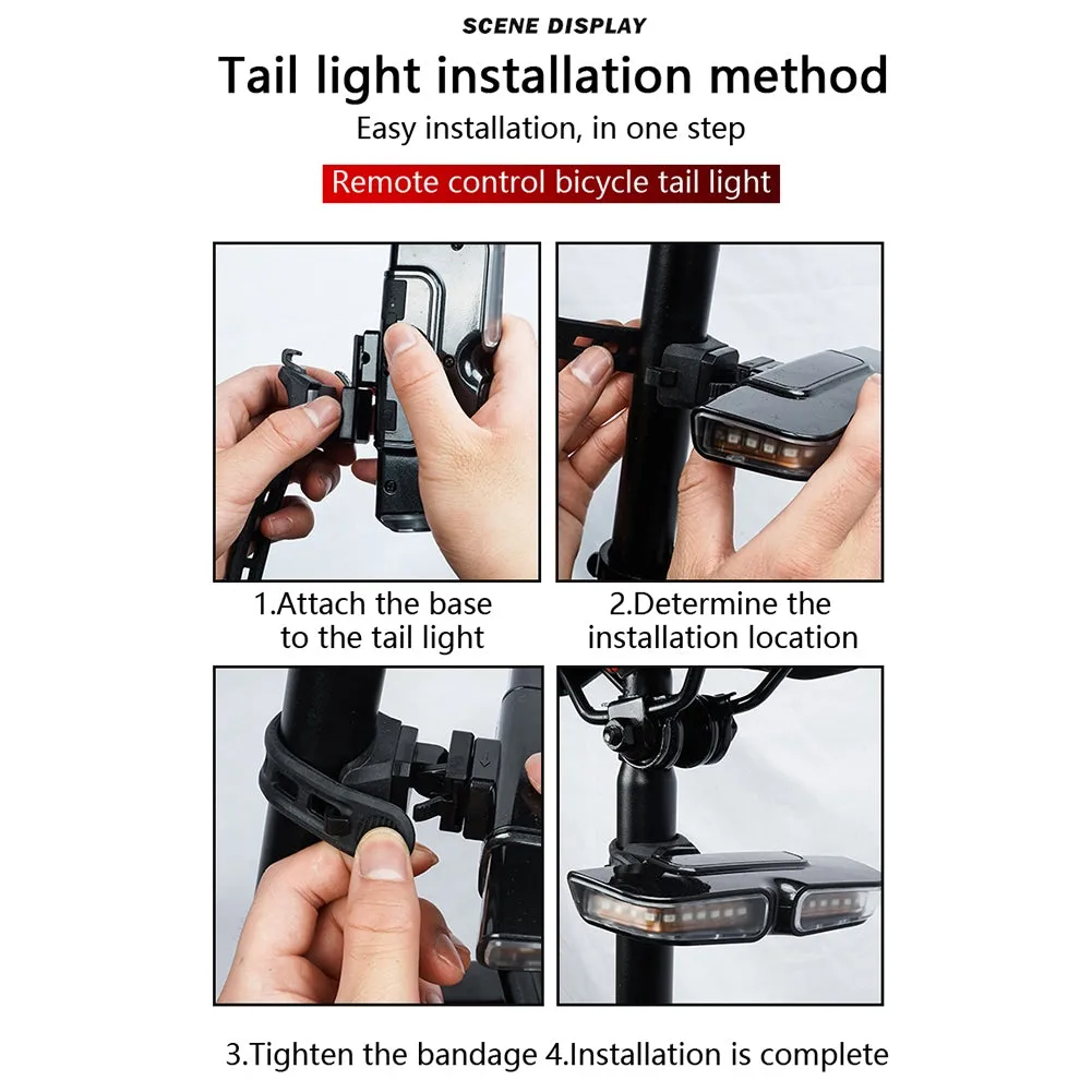 Bicycle 20led Tail Light Turn Signal Indicator Waterproof Usb