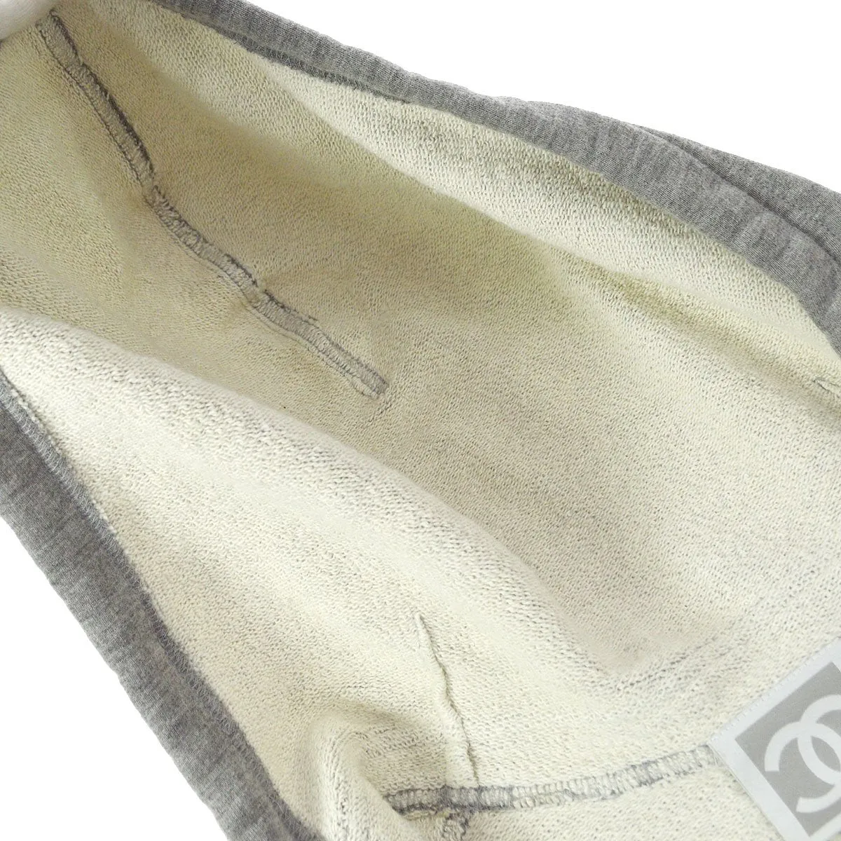 CHANEL 2005 logo-patch deconstructed sweatshirt #38