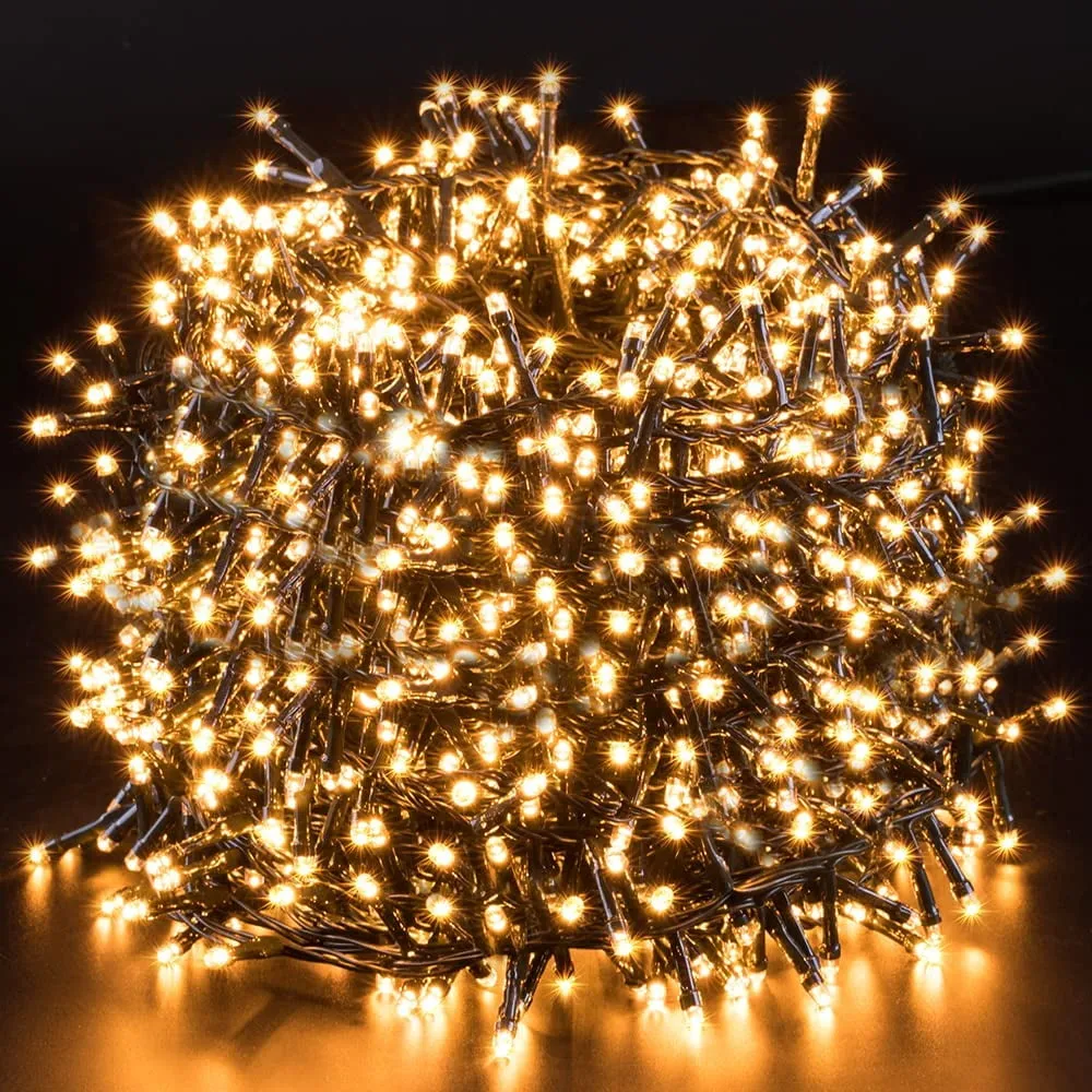 classic Christmas LED String Lights 82FT 1000 LEDs Christmas Tree Decoration Lights - Outdoor Waterproof Christmas Twinkle Fairy Lights for Garden Patio Xmas Wedding Party Holiday - Warm White 164' 164'