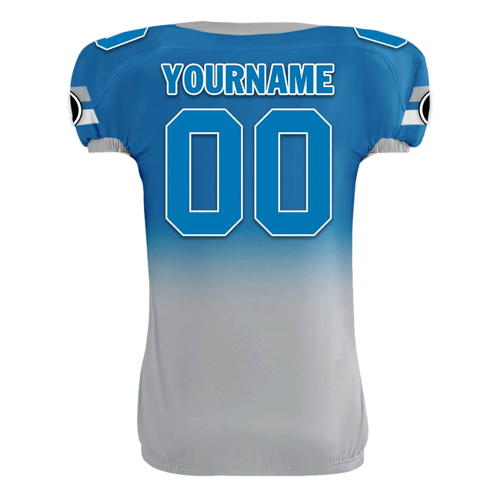 Custom Blue Gray Fade Fashion Detroit High-Performance American Football Jersey FBJ06-D020252-11