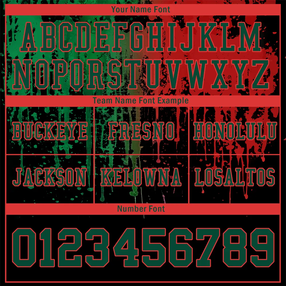 Custom Green Red Graffiti Pattern Green Personalized Authentic Football Jersey FBJ02-bc0faca