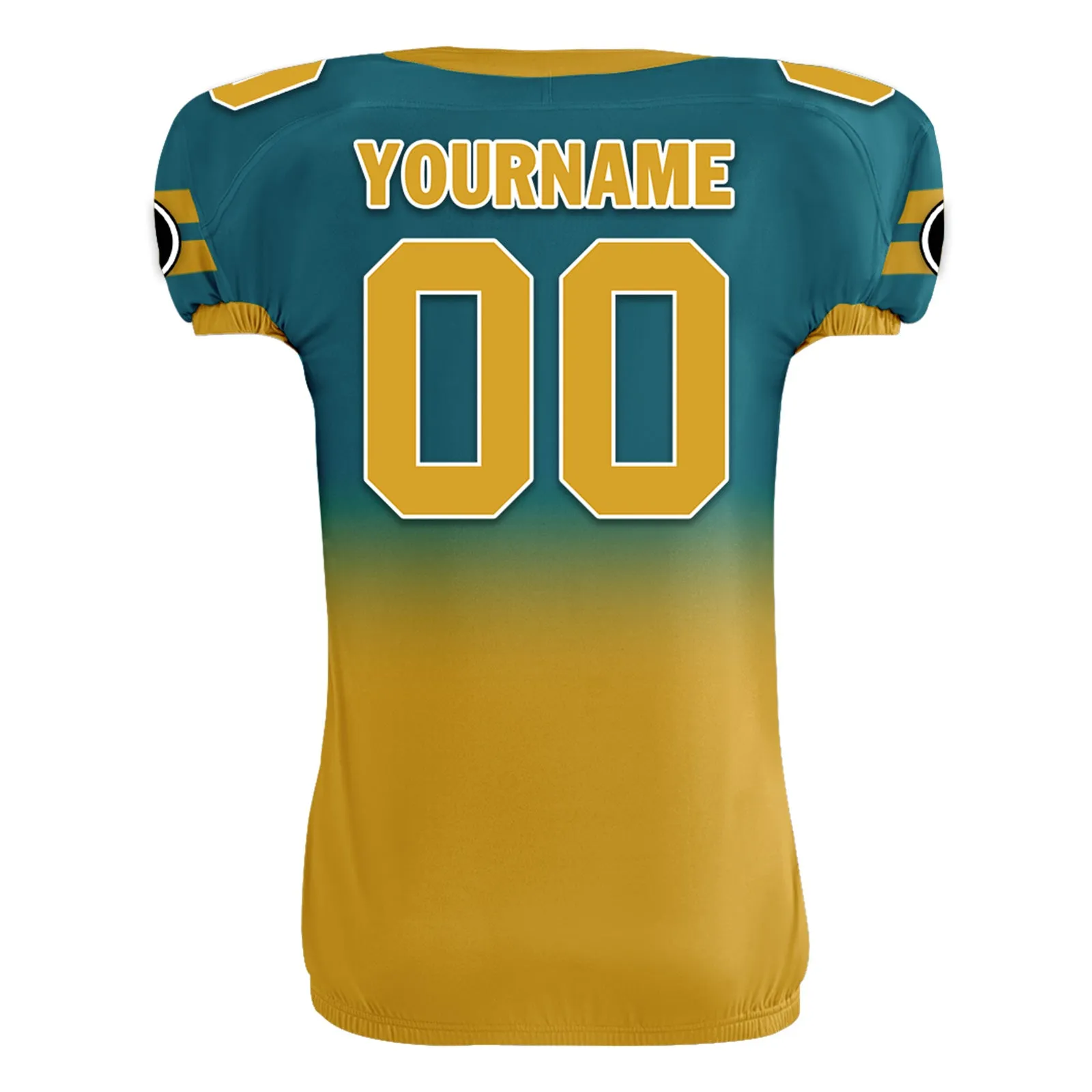 Custom Green Yellow Fade Fashion Jacksonville High-Performance American Football Jersey FBJ06-D020252-16