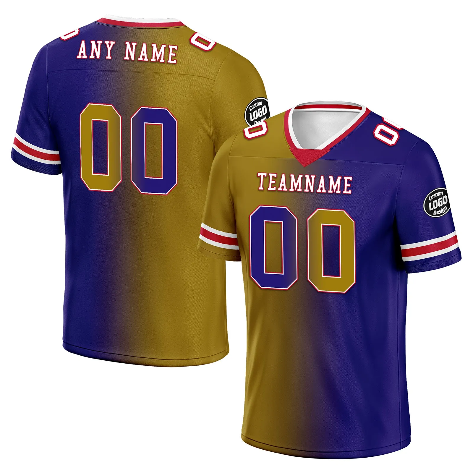 Custom Purple Yellow Maryland Personalized Authentic Football Jersey FBJ02-D028017-17