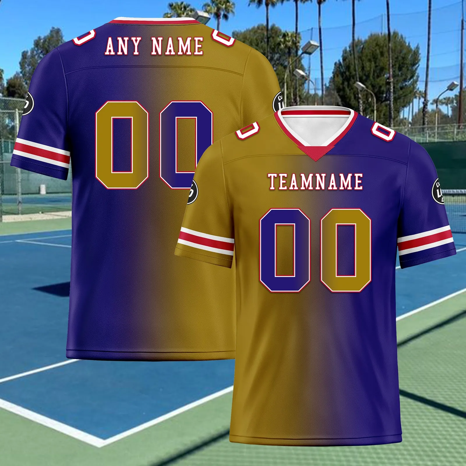 Custom Purple Yellow Maryland Personalized Authentic Football Jersey FBJ02-D028017-17