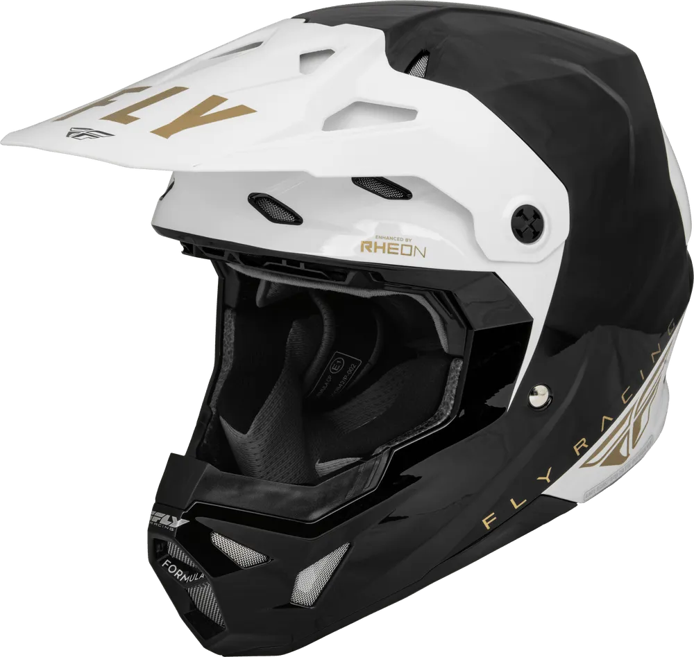 Fly Racing Formula CP Slant Helmet Black/White/Gold