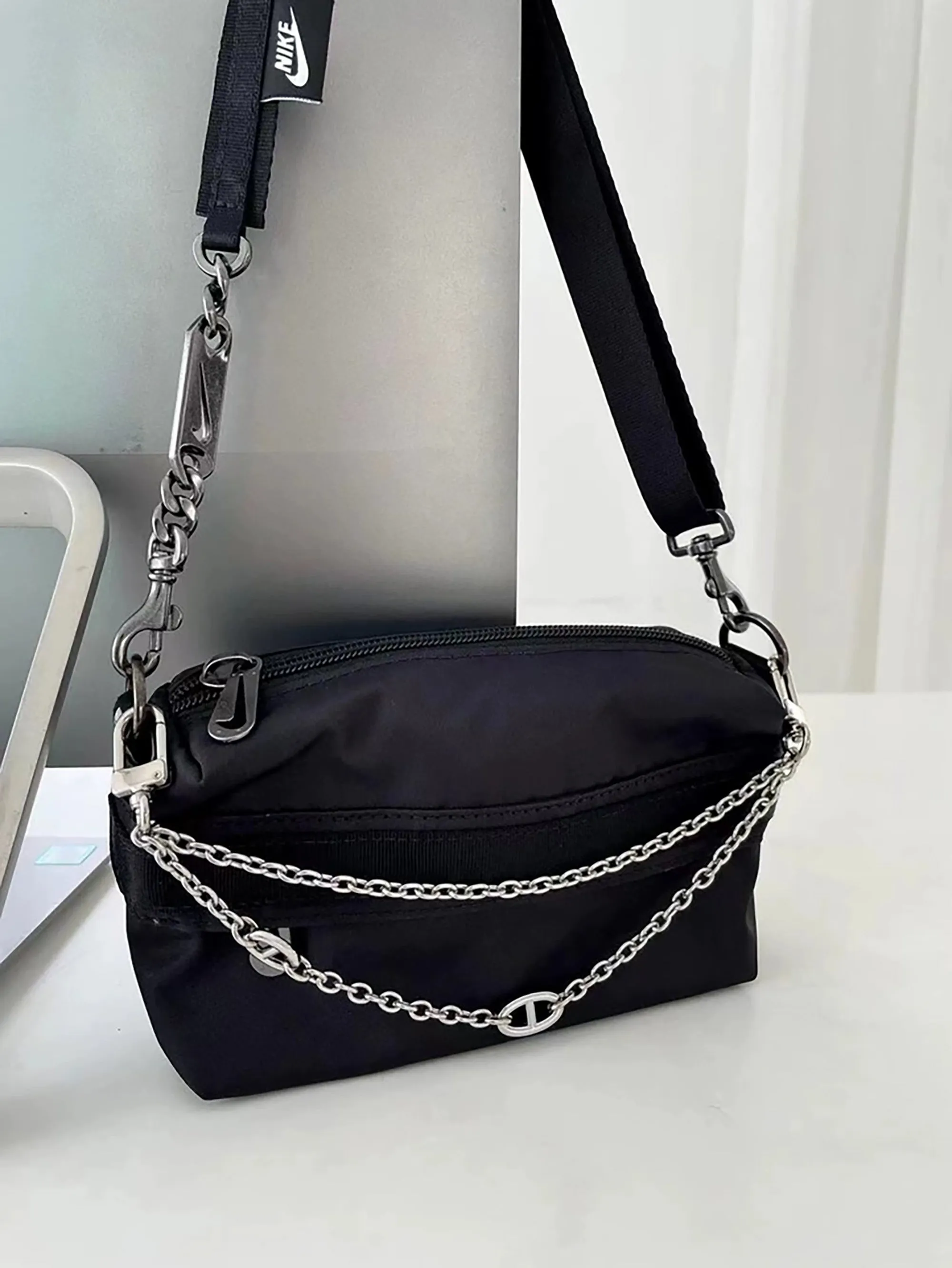 Nike Nylon Bag Transformation Pendant Chain Extension Accessories, Farandole Chain Bag Decoration Chain