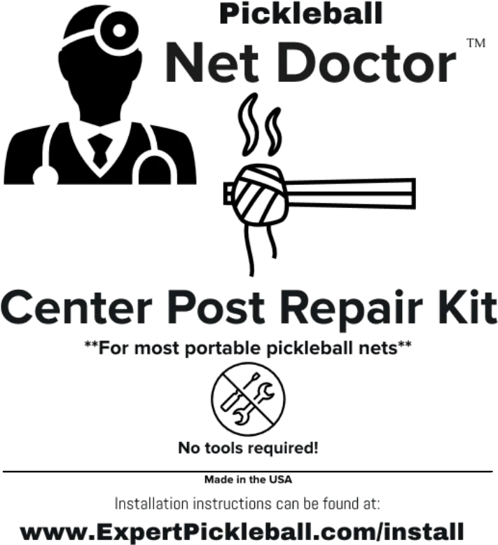 Pickleball Net Doctor (DELUXE Center Post & Pole Sleeve Repair Kit)