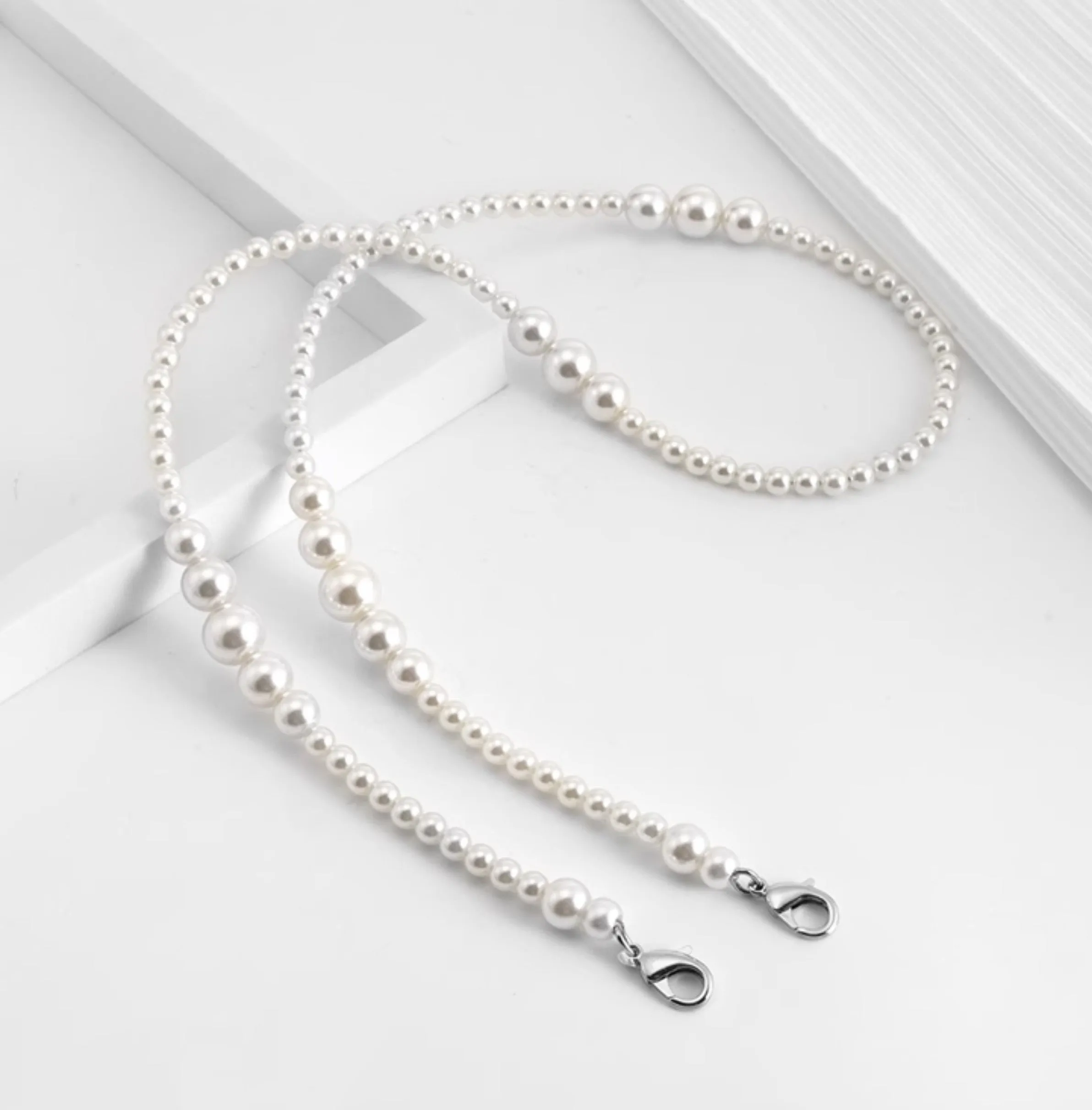 Premium Imitation Pearl Chain Strap,A Glamorous Substitute for Crossbody and Shoulder Bags