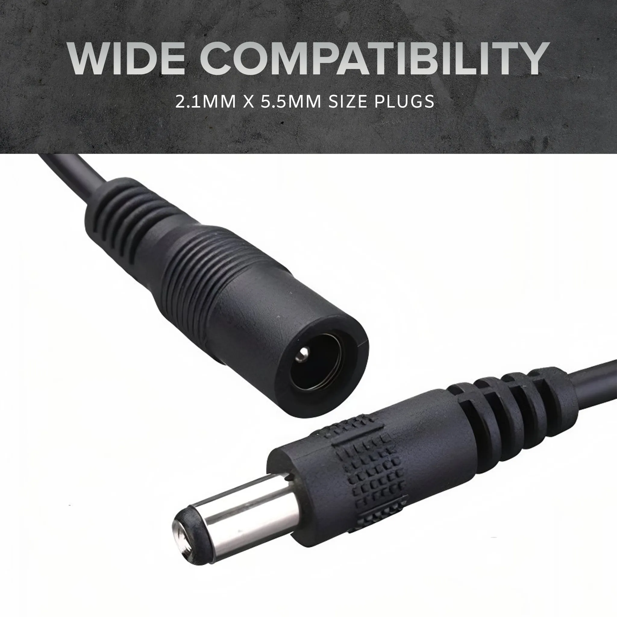 Y-SPLITTER CABLE: CONNECTS 2 HEAD LIGHTS TO 1 BATTERY PACK